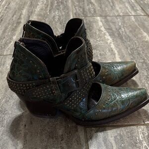 Ariat Green Studded Heeled Boots